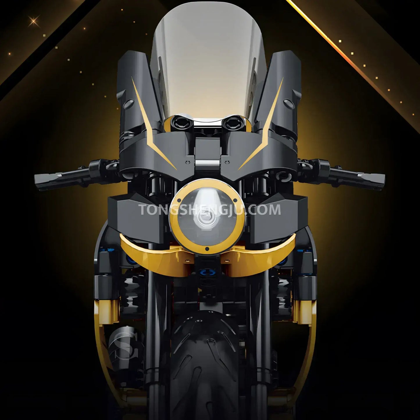 shuanggao 60538 mv agusta technic motorcycle building blocks set model motorcycle signature headlights
