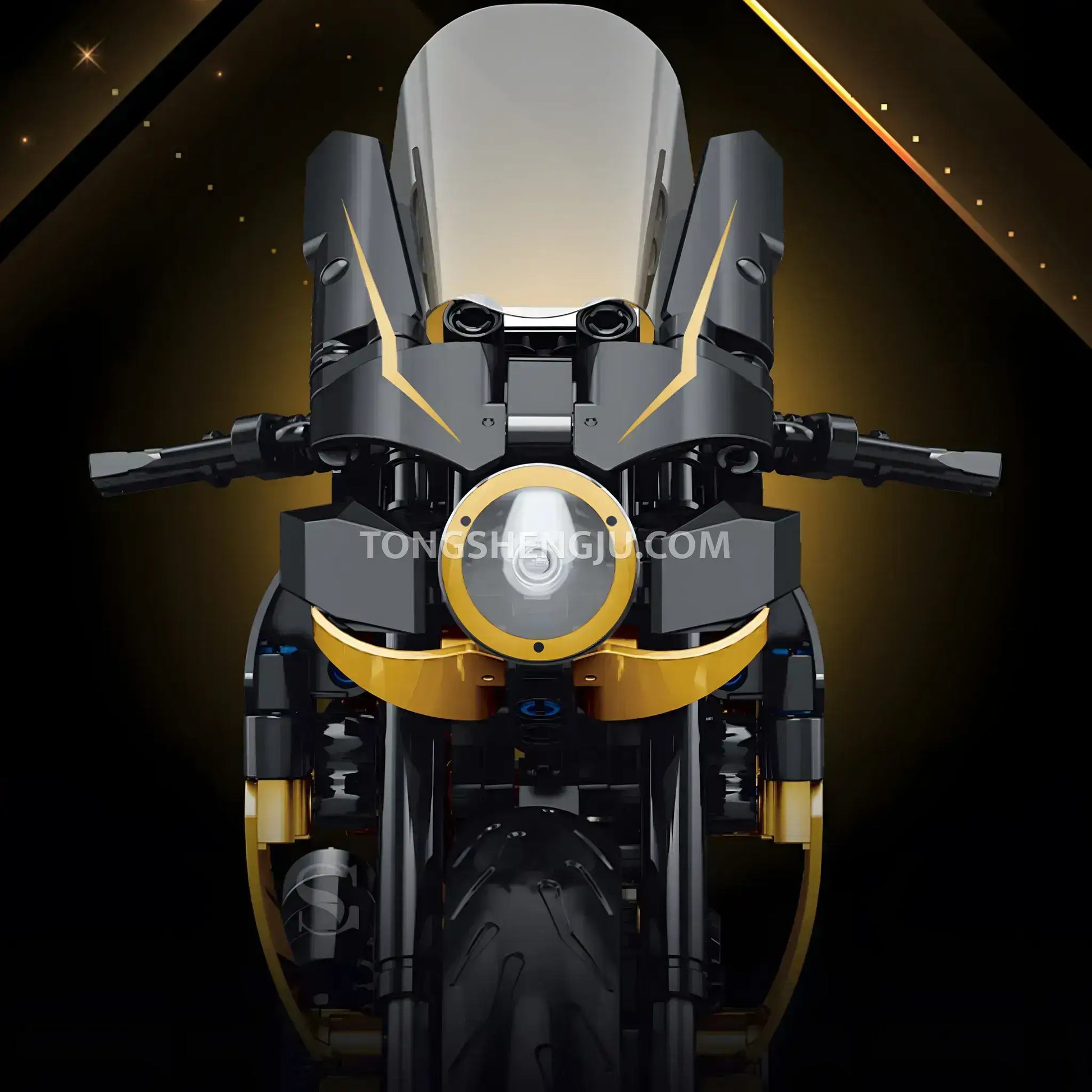 shuanggao 60538 mv agusta technic motorcycle building blocks set model motorcycle signature headlights
