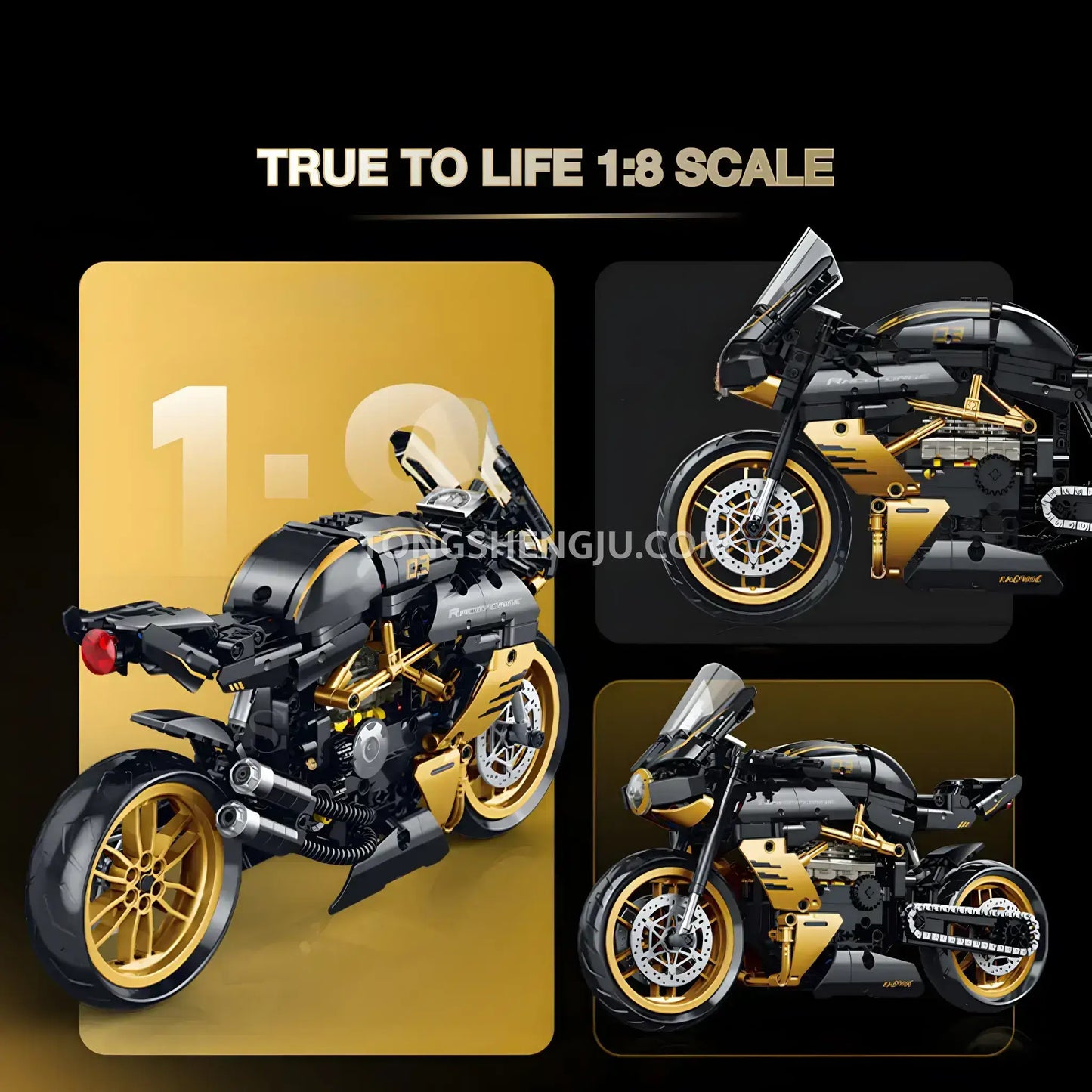 shuanggao 60538 mv agusta technic motorcycle building blocks set model motorcycle true to life 1:8 scale