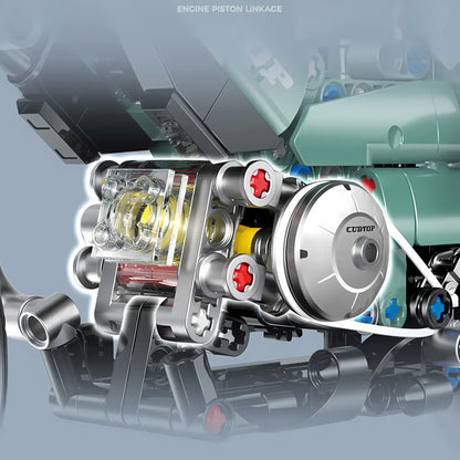 shuanggao 60527 bentian cub building blocks model toy motorcycle engine piston linkage