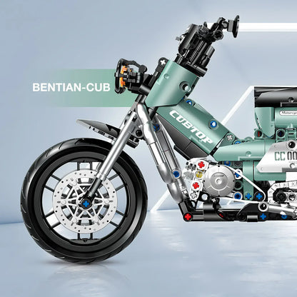 side view of shuanggao 60527 bentian cub building blocks model toy motorcycle