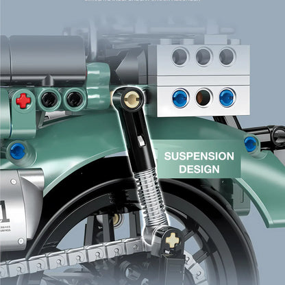 shuanggao 60527 bentian cub building blocks model toy motorcycle suspension design