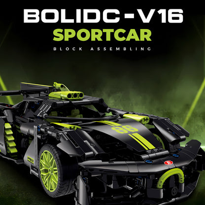 1:14 guly bugatti v16 building block toy car from shuanggao 60511
