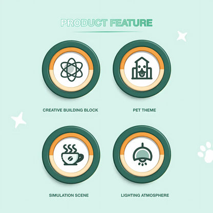 product feature of shuanggao 60524 dog coffee shop building blocks model toy street view