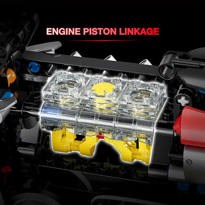 shuanggao 60528 kaixuan rocket building blocks model toy motorcycle engine piston linkage