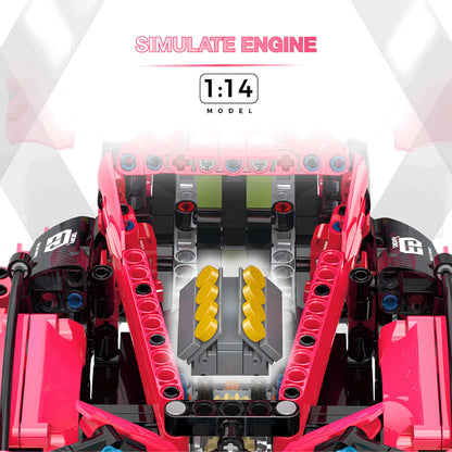 shuanggao lamborghini v12 building blocks model toy car simulate v12 engine