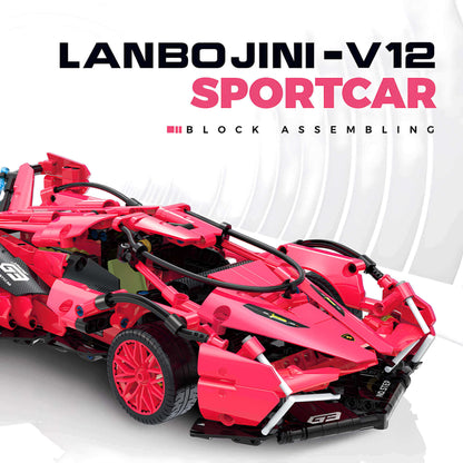 1:14 guly lamborghini v12 building block toy car from shuanggao 60510