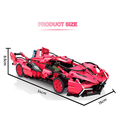 product size of shuanggao lamborghini v12 building blocks model toy car