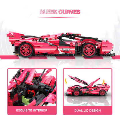 shuanggao lamborghini v12 building blocks model toy car sleek curves