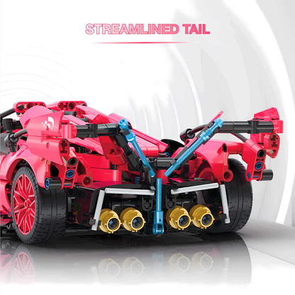 shuanggao lamborghini v12 building blocks model toy car streamlined tail