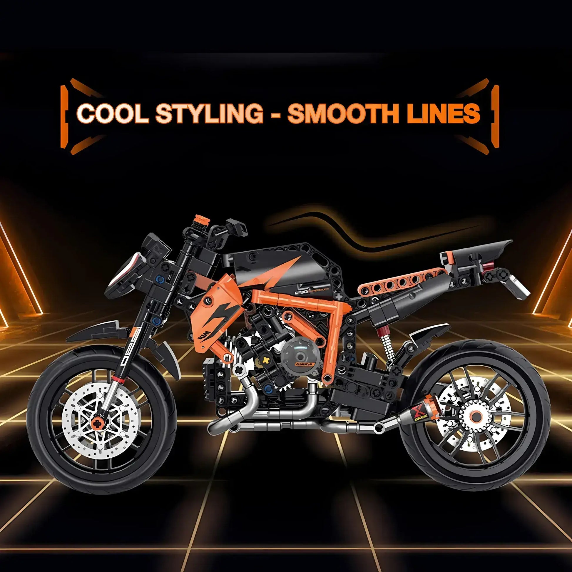 shuanggao 60501 super duke 1290 model motorcycle building blocks toy cool styling smooth lines