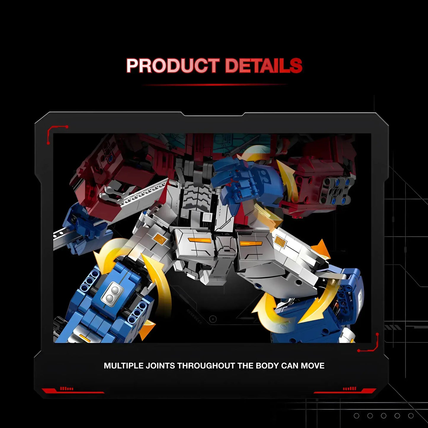 guly 80503 skyfire mecha optimus prime building blocks model toy multiple joints throughout the body canmove