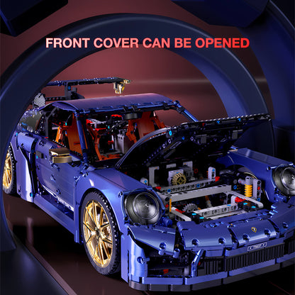 taigaole porsche 911 building blocks model toy car front cover can be opened