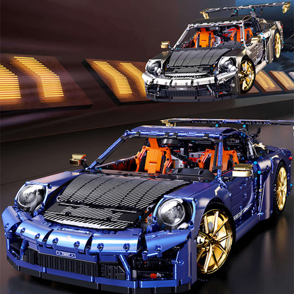 front view of taigaole porsche 911 building blocks model toy car