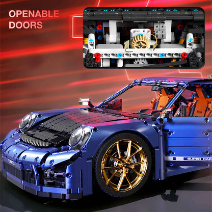 taigaole porsche 911 building blocks model toy car openable doors
