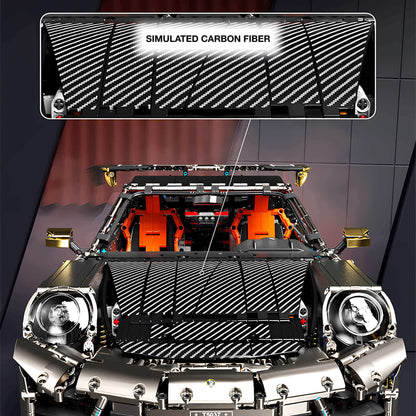 taigaole porsche 911 building blocks model toy car simulated carbon fiber