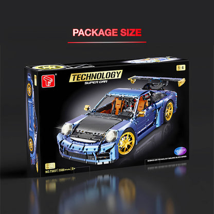 package size of taigaole porsche bule purple 911 building blocks model toy car
