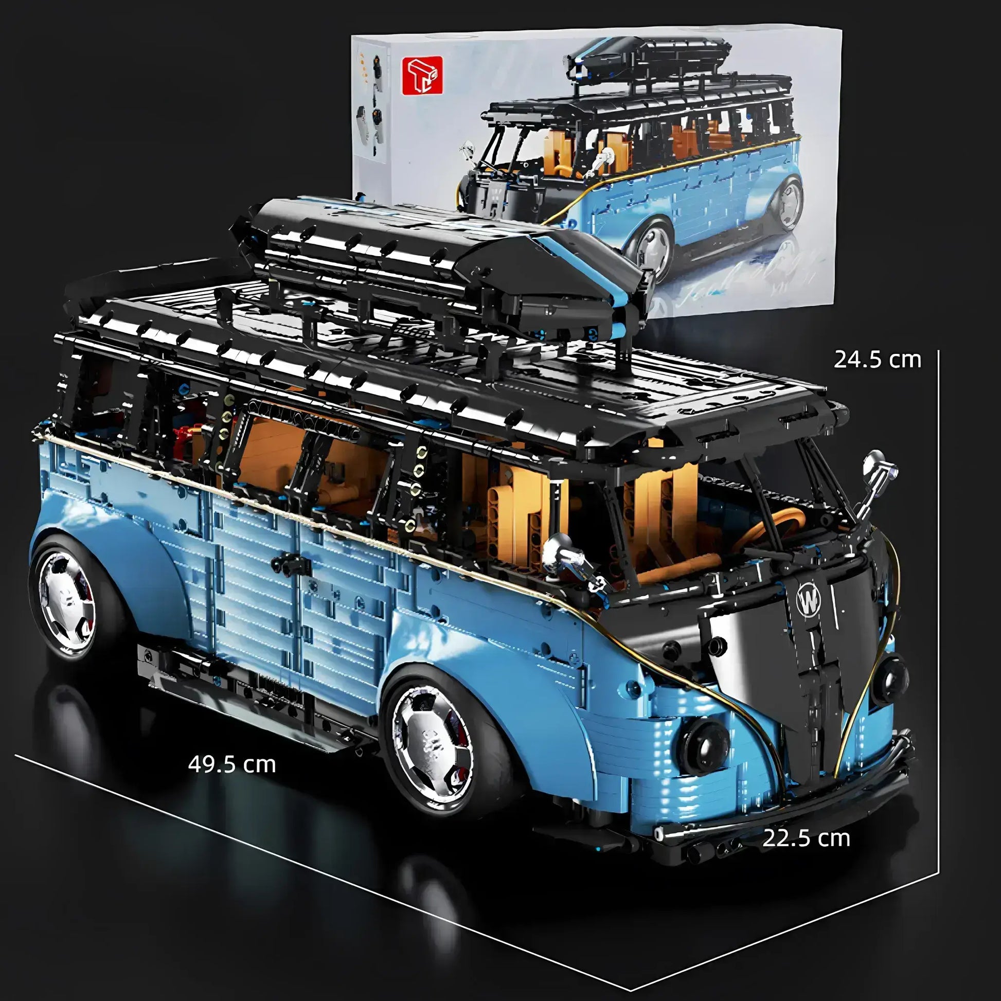 package size of taigaole t5022 t2 city bus blue model car building blocks toy