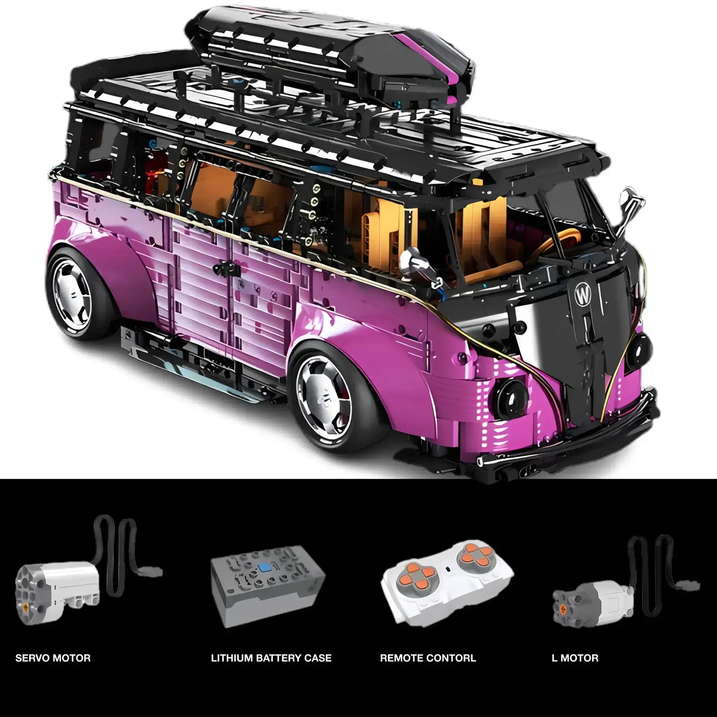 dynamic version of taigaole t5022 t2 city bus purple model car building blocks toy