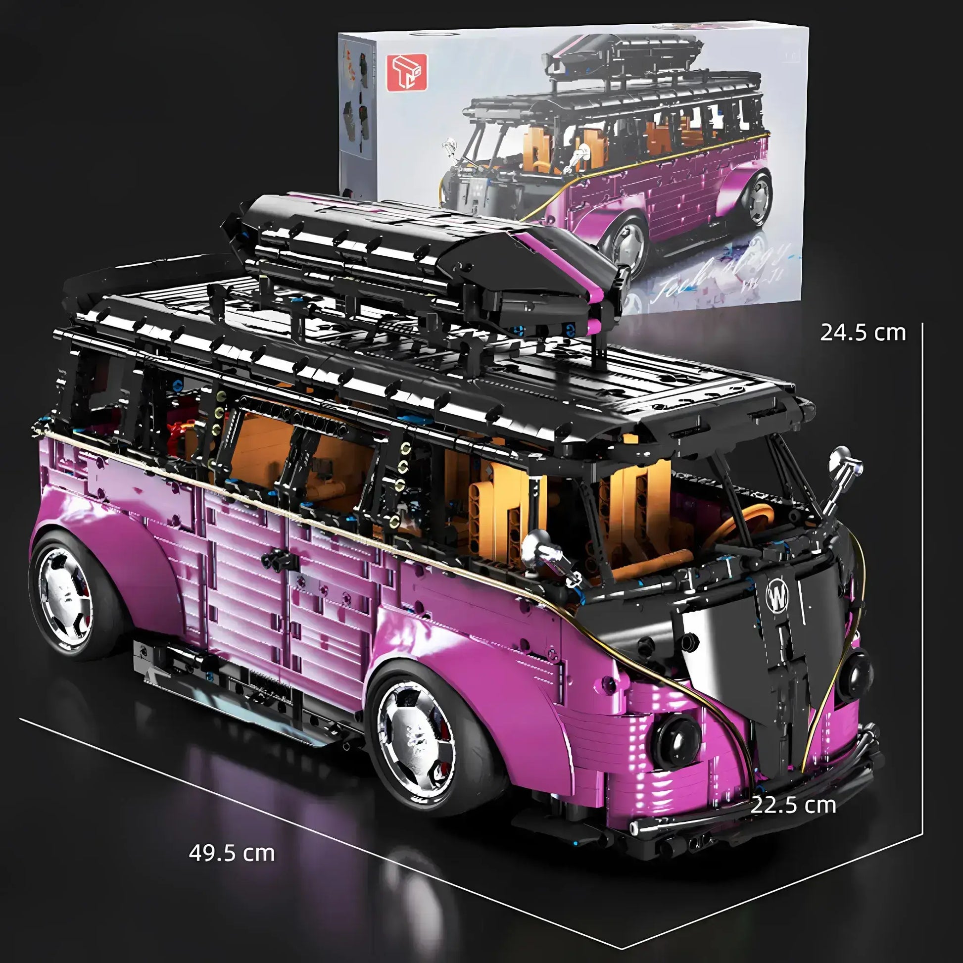 package size of taigaole t5022 t2 city bus purple model car building blocks toy