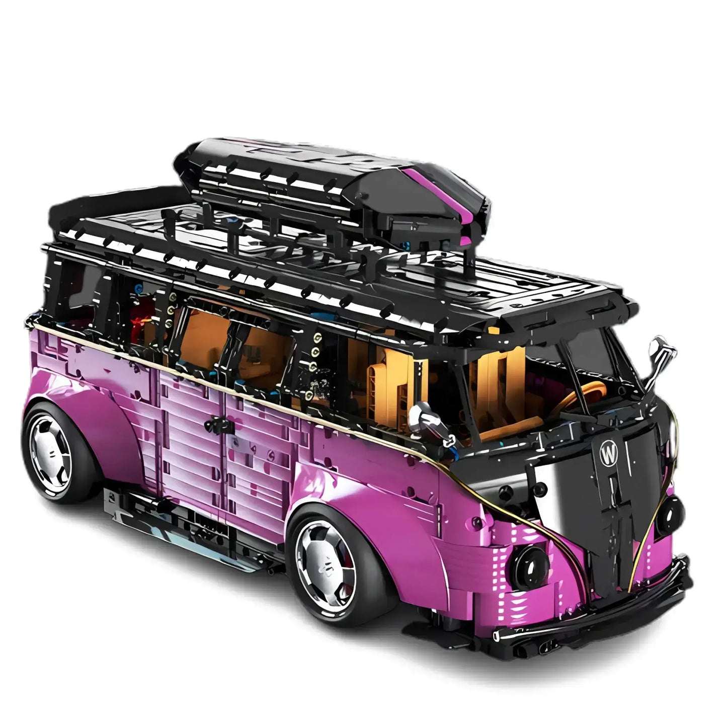 static version of taigaole t5022 t2 city bus purple model car building blocks toy