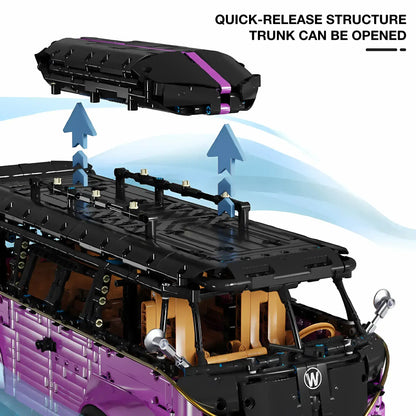 taigaole t5022 t2 city bus model car building blocks toy quick release structure