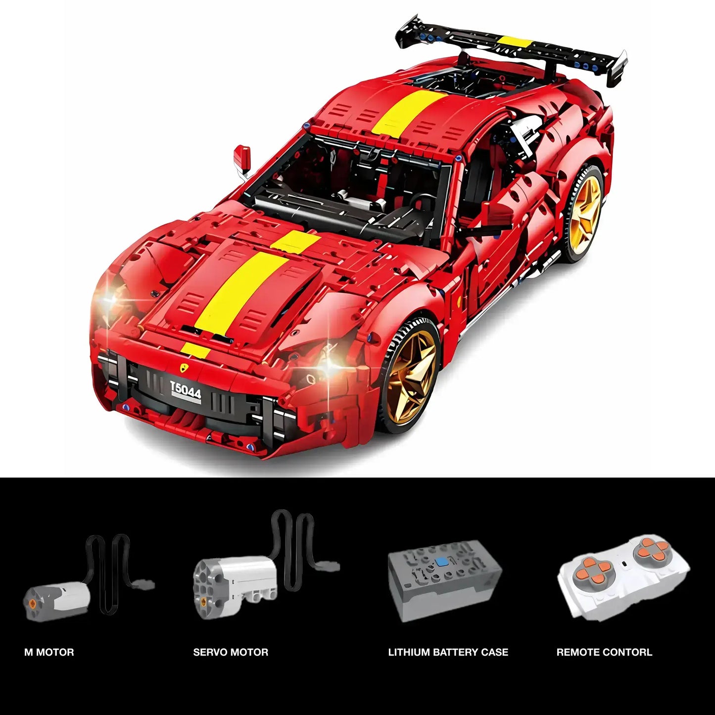 dynamic version of taigaole t5044 falali 812 model car building blocks toy