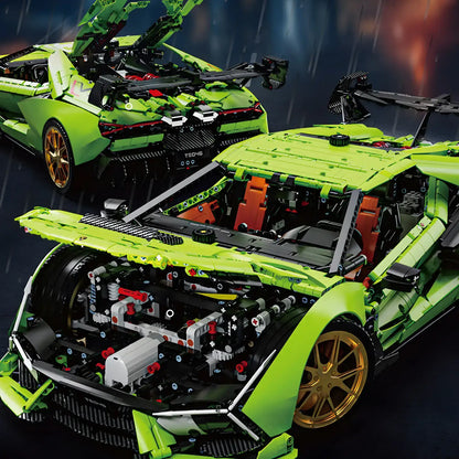 taigaole t5046 lamborghini svj model car building blocks toy car hood