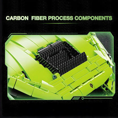 taigaole t5046 lamborghini svj model car building blocks toy carbon fiber process components