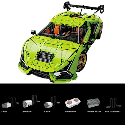 dynamic version of taigaole t5046 lamborghini svj model car building blocks toy 