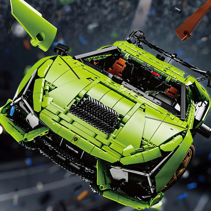 front view of taigaole t5046 lamborghini svj model car building blocks toy 