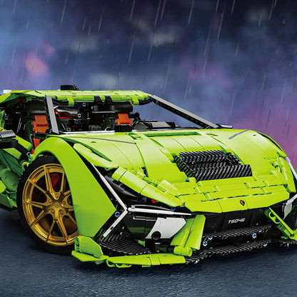 taigaole t5046 lamborghini svj model car building blocks toy puzzle matching