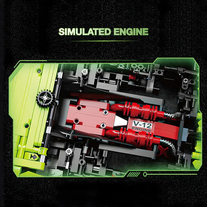 taigaole t5046 lamborghini svj model car building blocks toy simulated engine