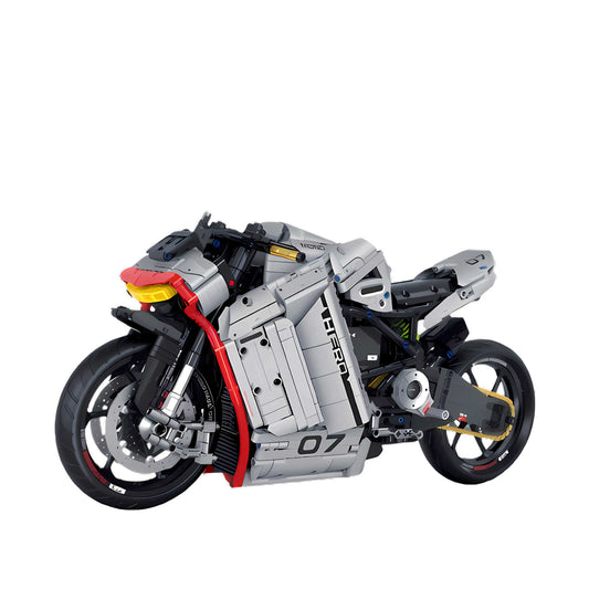 static version of guly zero tesila sr-x building blocks model toy motorcycle