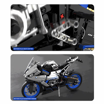 tuomu sr10000 building blocks set model motorcycle gear shifter and motorcycle kickstand design