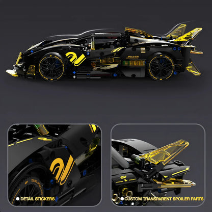 tuomu t1006 apollo leixing evo model car building blocks toy details stickers and custom transparent spoiler parts