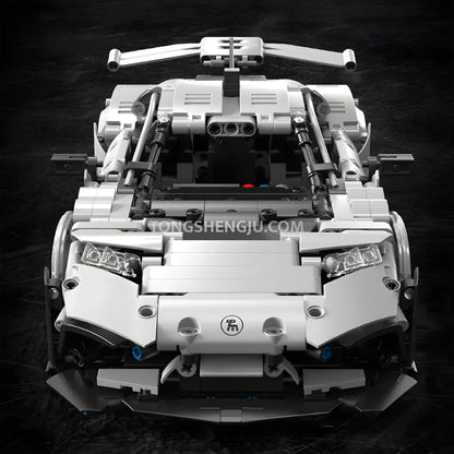 top view of tuomu t3014 amg one technic car building blocks set model car