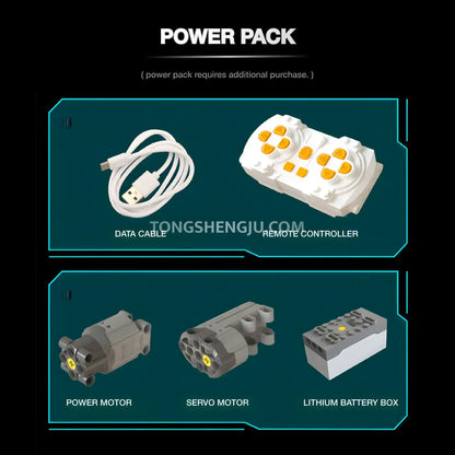 power pack of tuomu t3014 amg one technic car building blocks set model car