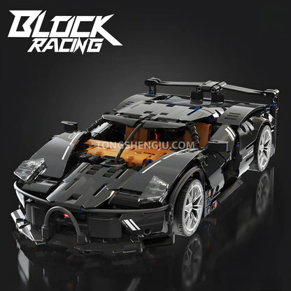 tuomu t4003 bugatti v12 sports car building blocks set model car block racing compatible with lego