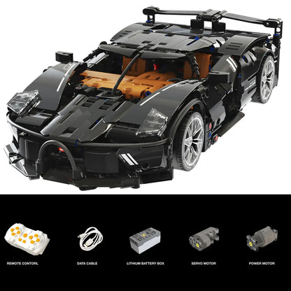 dynamic version of tuomu t4003 bugatti v12 sports car building blocks set model car