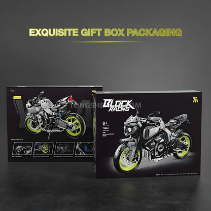 tuomu t5004 yamaha mt10 model motorcycle building blocks toy exquisite gift box packaging