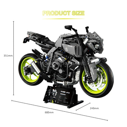 product size of tuomu t5004 yamaha mt10 model motorcycle building blocks toy