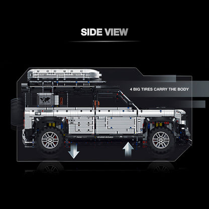 side view of guly weishi 110 building blocks model toy car