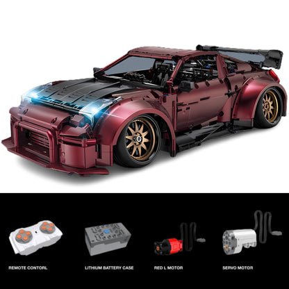 dynamic version of happy build x-tech yc-23005 gtr building blocks model toy car