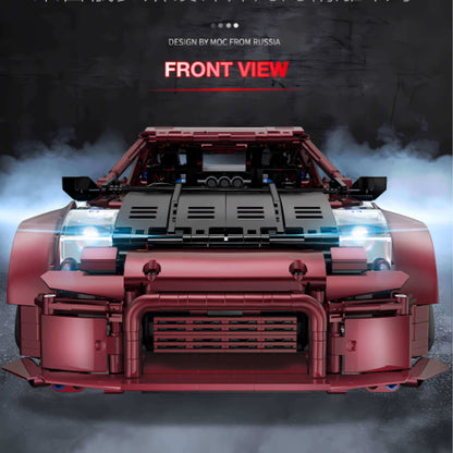 front view of happy build x-tech yc-23005 gtr building blocks model toy car