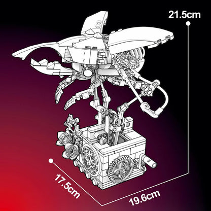 product size of xiaojiaodu beetle machinery building blocks model toy animal