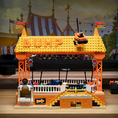 front view of xiaojiaodu jd037 bumper car building blocks model toy