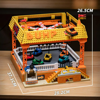 package size of xiaojiaodu jd037 bumper car building blocks model toy gift for kids 