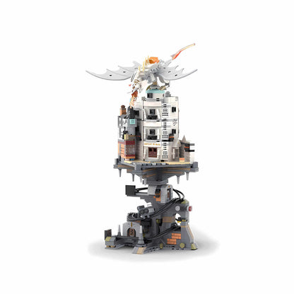 static version xiaojiaodu jd026 ghost castle building blocks model toy for kids
