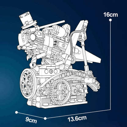 product size of xiaojiaodu jd011 grasshopper machinery building blocks model toy animal